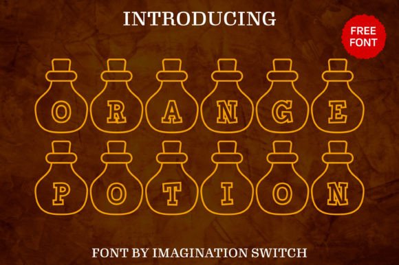 Orange Potion: A Unique Display Font for Bold Designs
