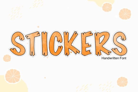 Stickers: A Playful Outline Display Font